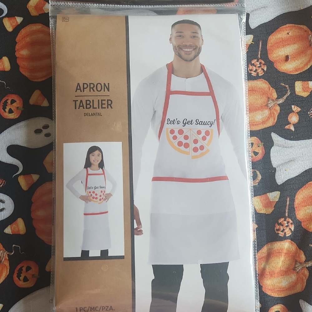 Party City Let's Get Saucy Apron Costume - White and Red